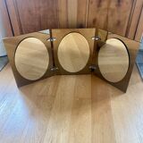 Two-tone smoked triptych mirror from the 60s