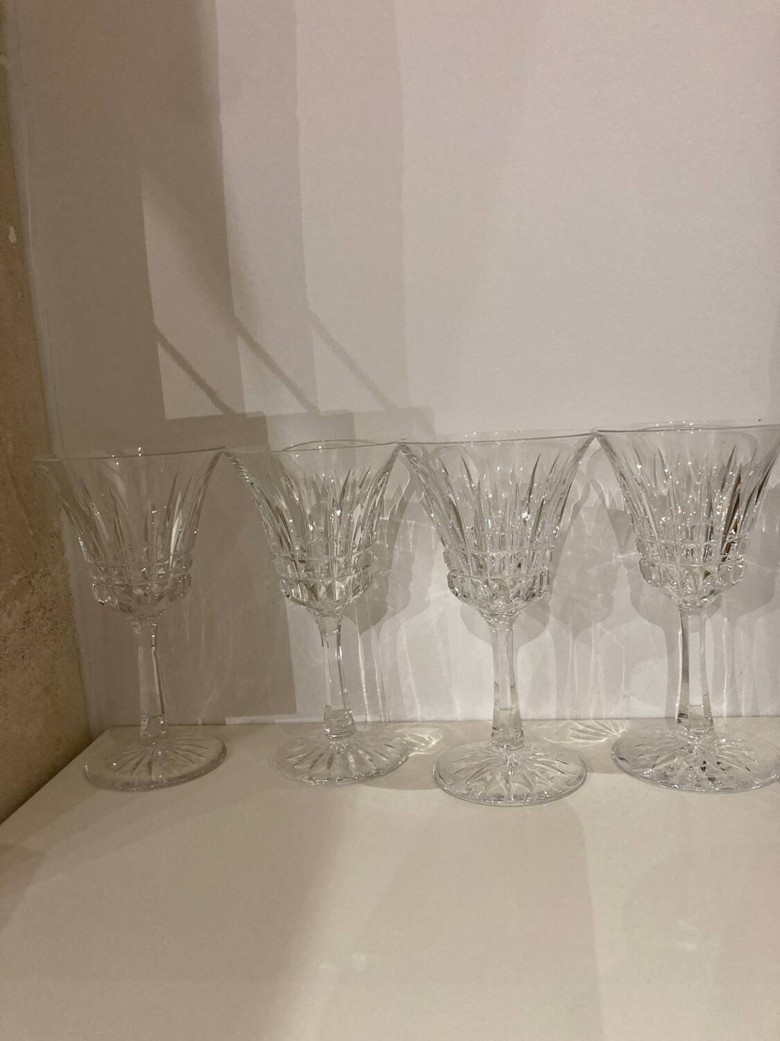 4 Villeroy & Boch crystal stemmed glasses