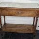 Oak bathroom cabinet with 1 drawer and marble top