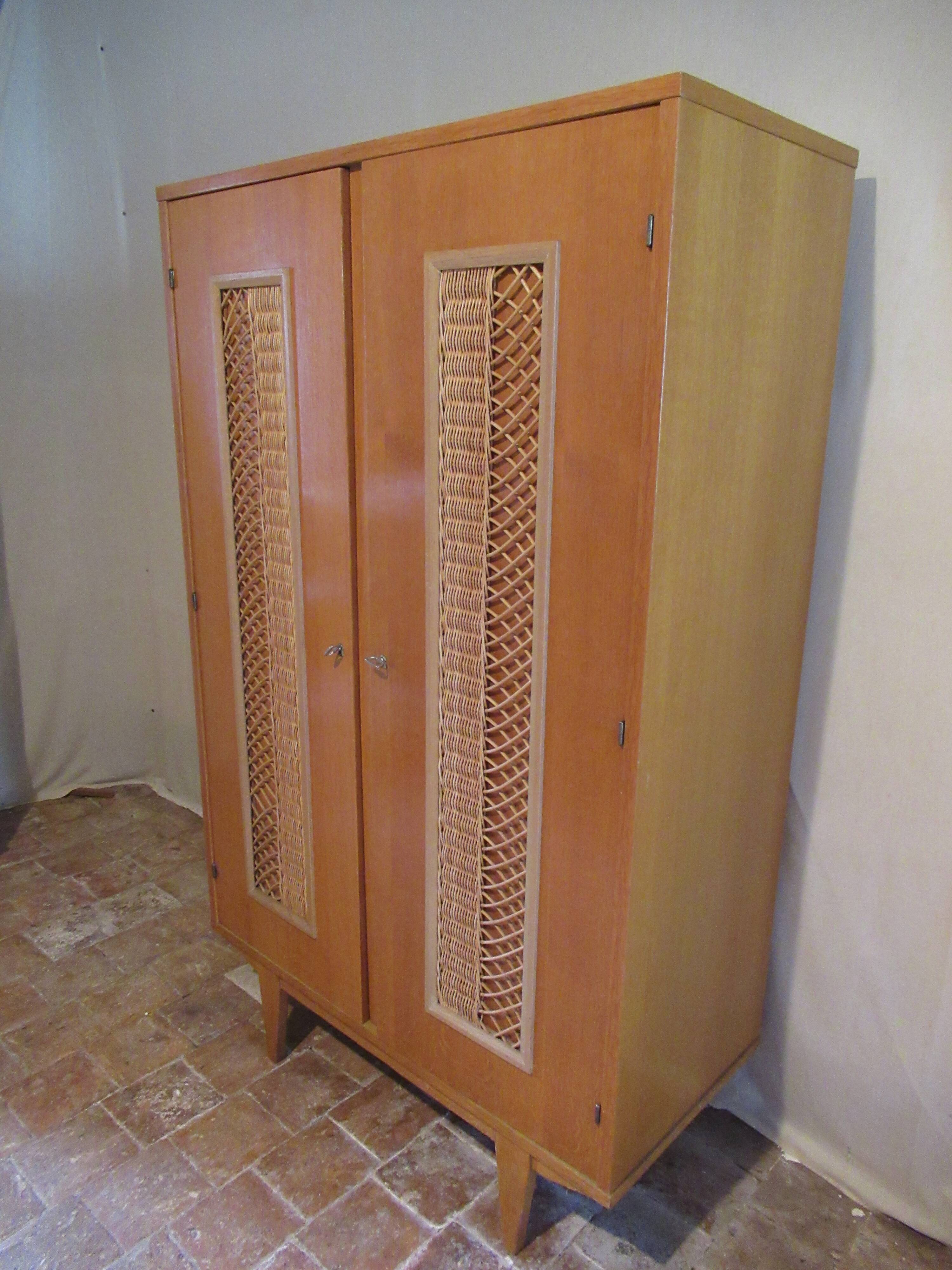 Parisian rattan cabinet