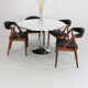 Börje johanson round white & chrome "tulip" dinning table, 1968 sweden