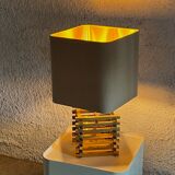 Lampe de table en laiton de luxe par Romeo Rega, années 60