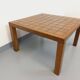 Vintage square coffee table in oak wood and ceramic from the 60s and 70s