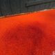 Table basse en lave émaillé orange des années 70