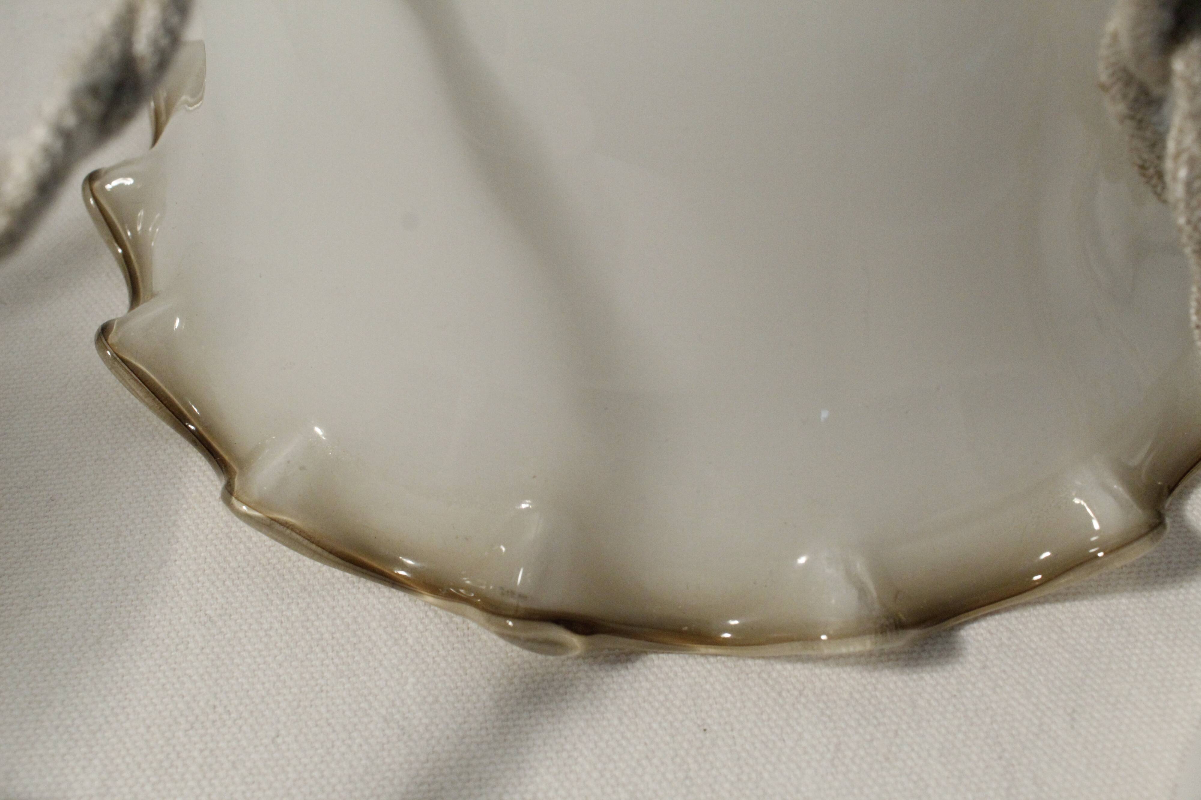 Trio of tulip suspensions in white opaline - electrified to nine