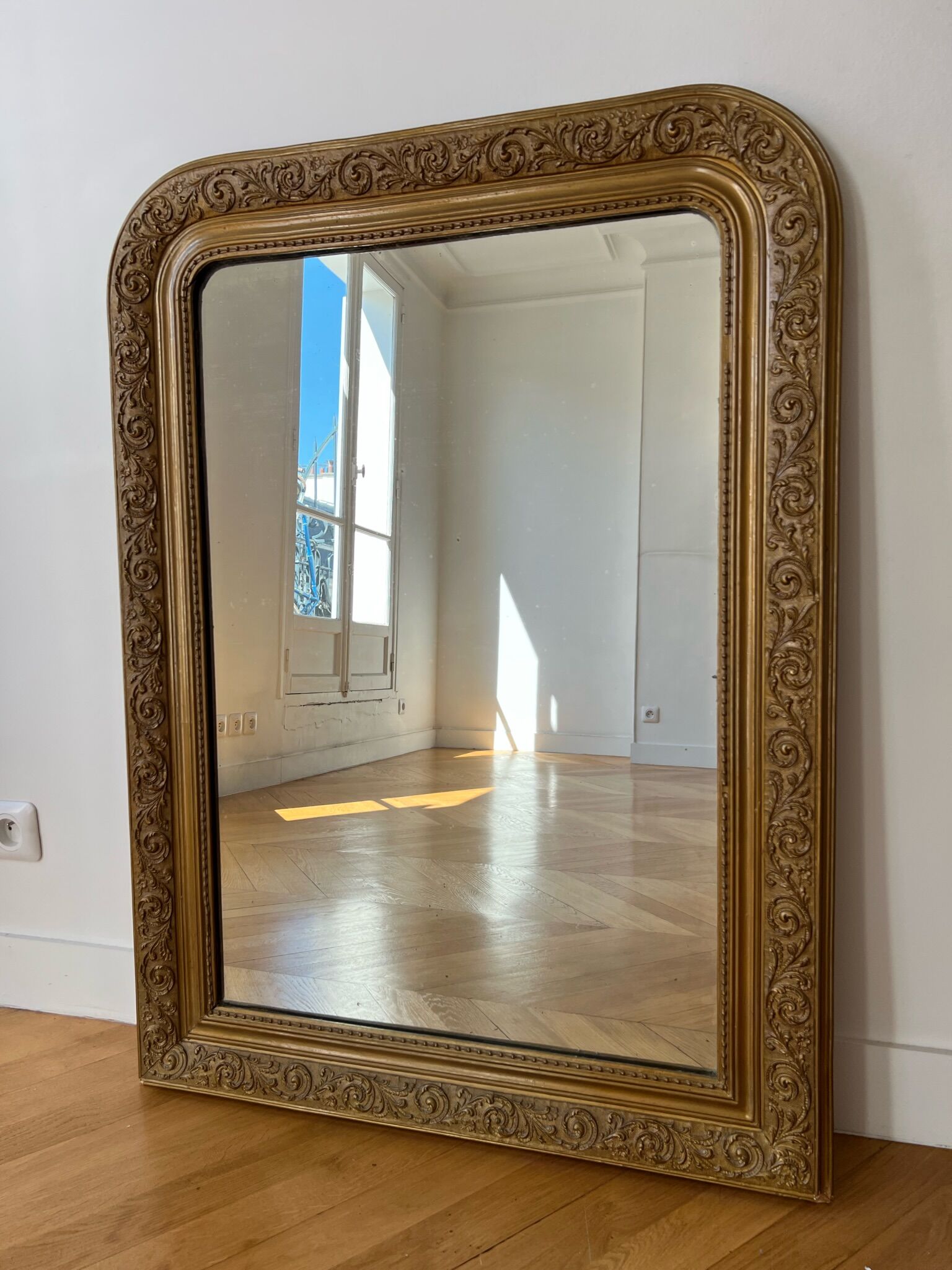 Miroir doré Louis philippe