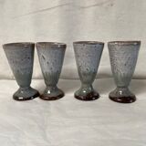 Ensemble de 4 tasses en grès gris
