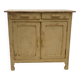 Buffet bas ancien en bois patiné