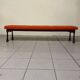 Colourful wooden bench with fabric, 1960s