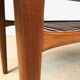 Scandinavian teak coffee table with slatted shelf, Denmark 1960s