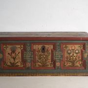 Antique wedding chest painted in pine – Austro-Hungarian Empire, Year 1775