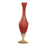 Ancien vase en opaline rose