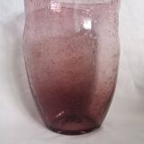 Handmade bubble glass vase