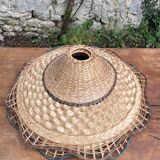 Vintage wicker pendant light