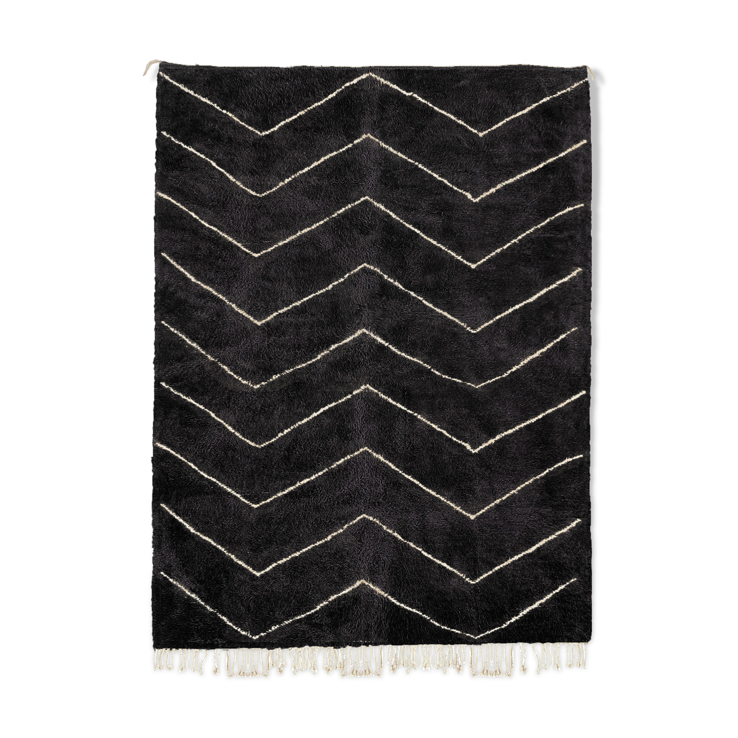 Modern Moroccan carpet black