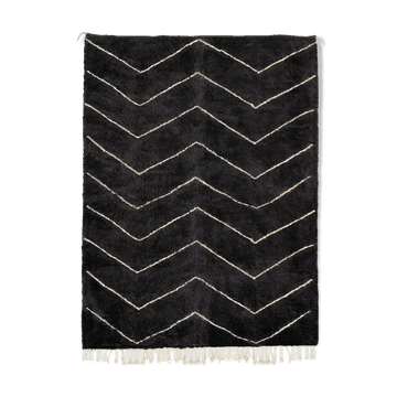 Tapis marocain moderne noir