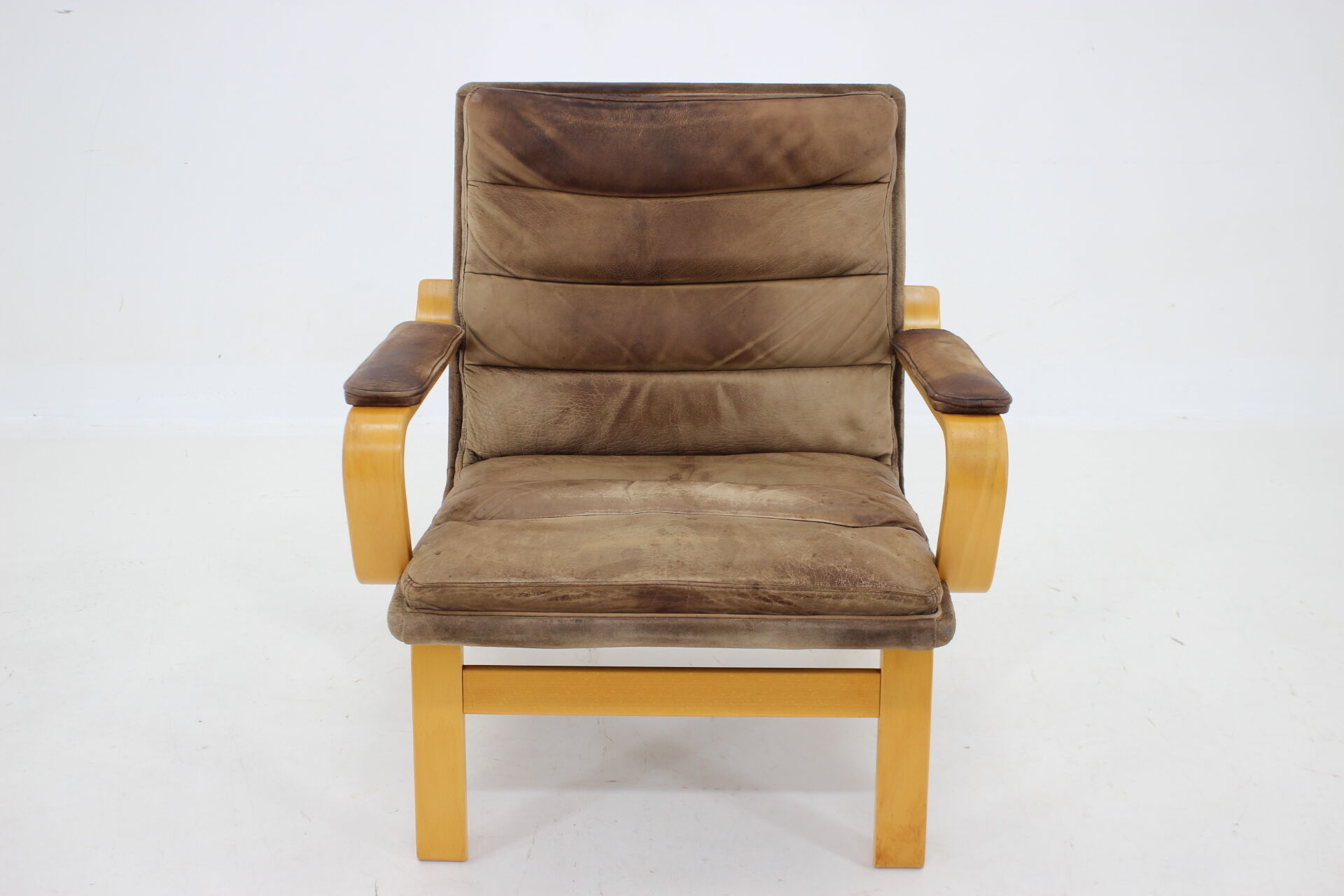 1970s Yngve Ekström "Contino" Leather Armachair,Sweden
