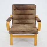 1970s Yngve Ekström "Contino" Leather Armachair,Sweden