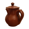 Pot à lait céramique marron avec couvercle