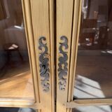 Glass cabinet or display case in pine 1950