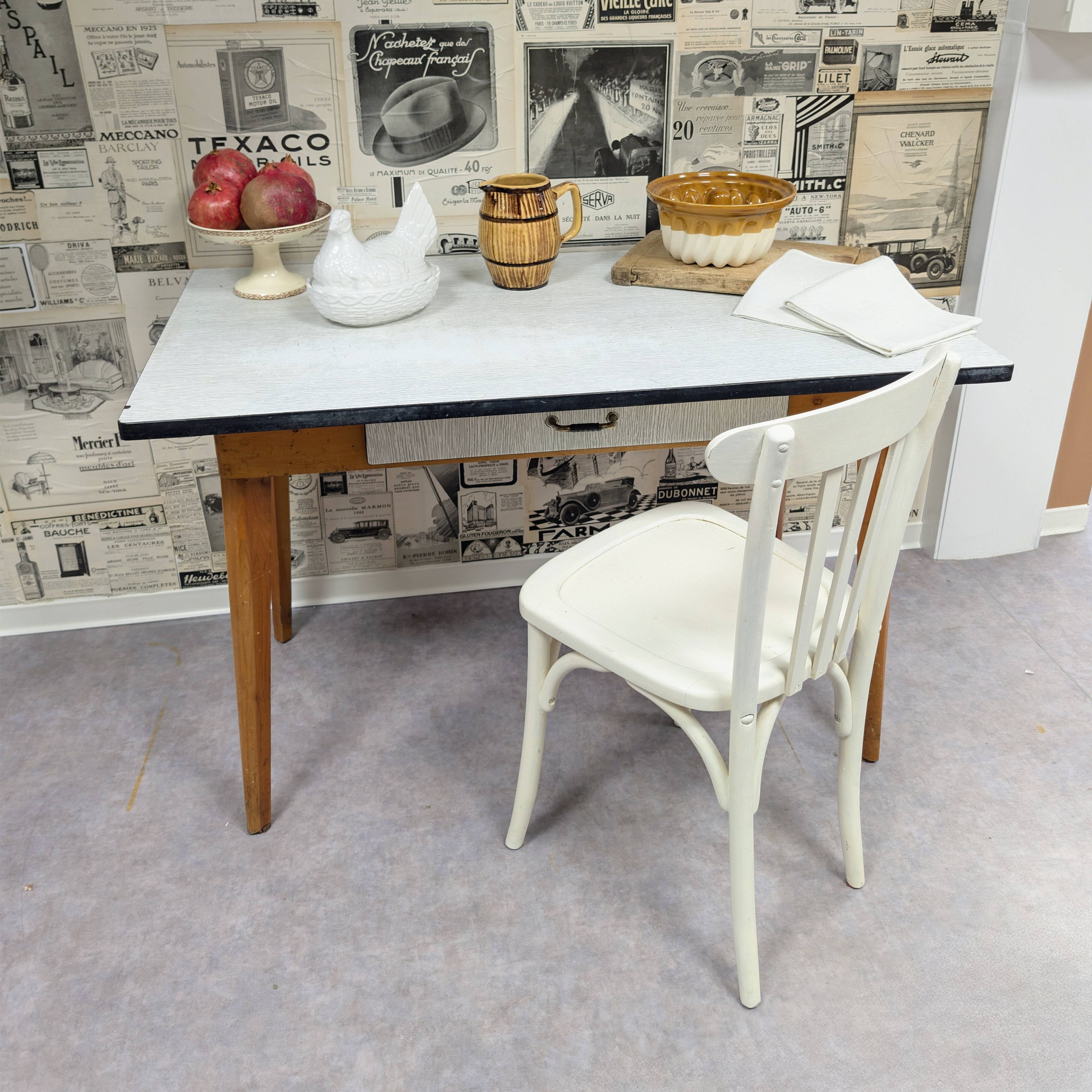 Vintage wood and formica table