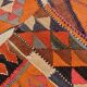 3x11 Orange & Brown Kilim Runner Rug, 88x330Cm