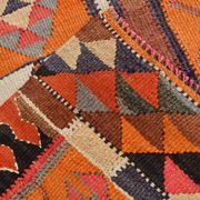 3x11 Orange & Brown Kilim Runner Rug, 88x330Cm
