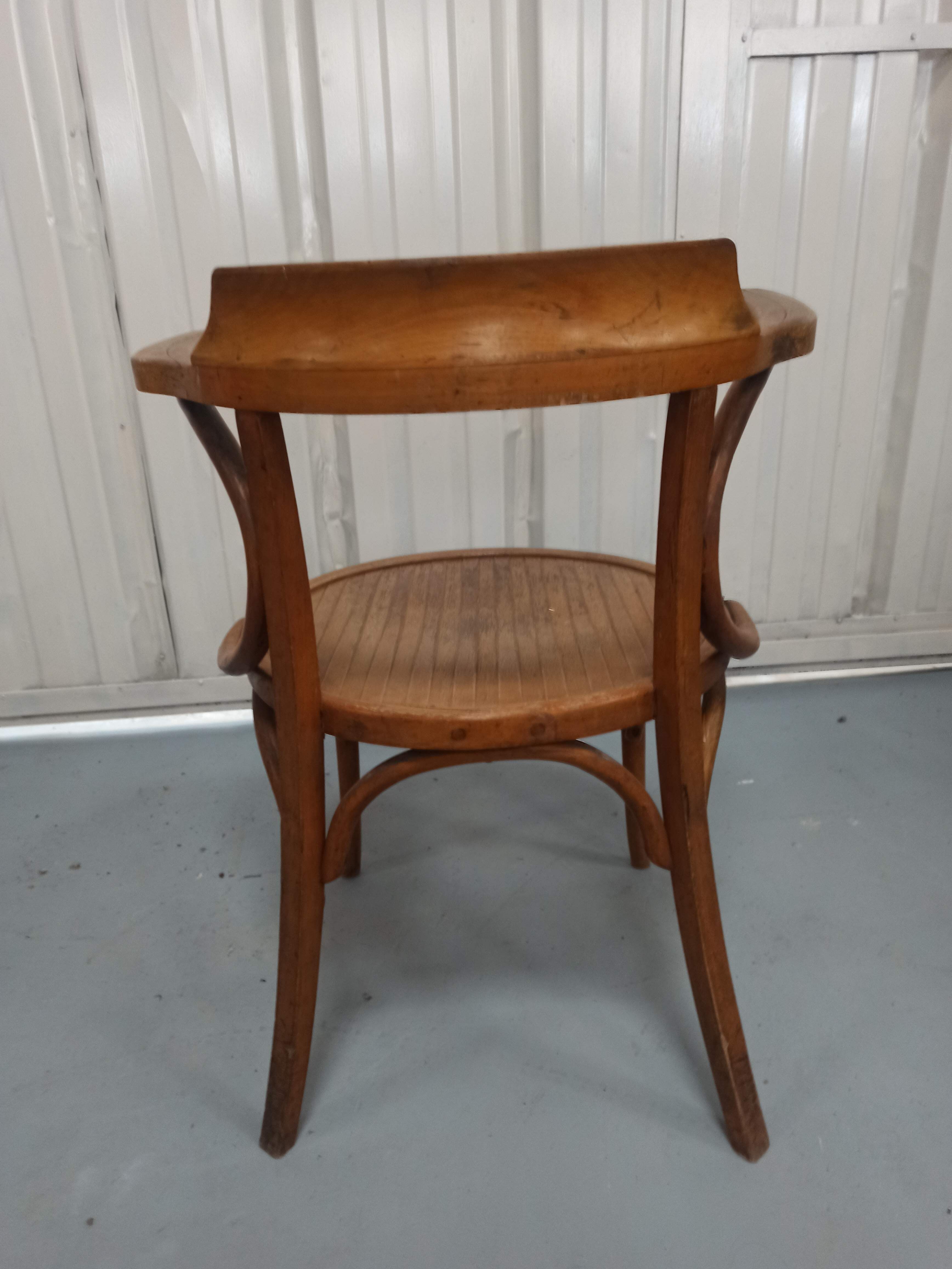 Fauteuil de bureau en bois courbé ... gout Fischel