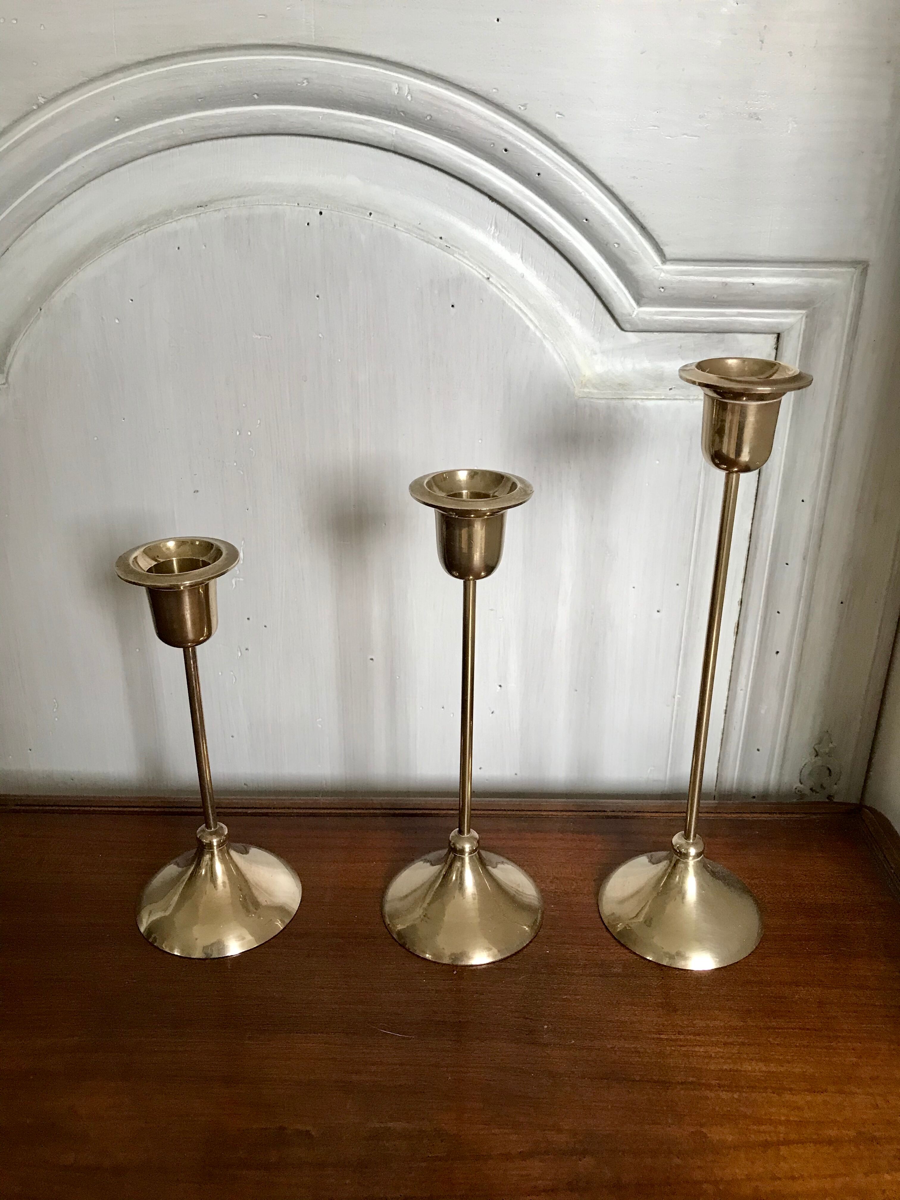 Brass candlesticks
