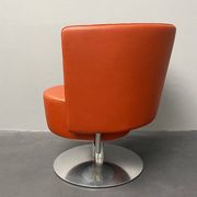 Swivel armchair Circo in red leather by Peter Maly for Cor, Germany, 1990s