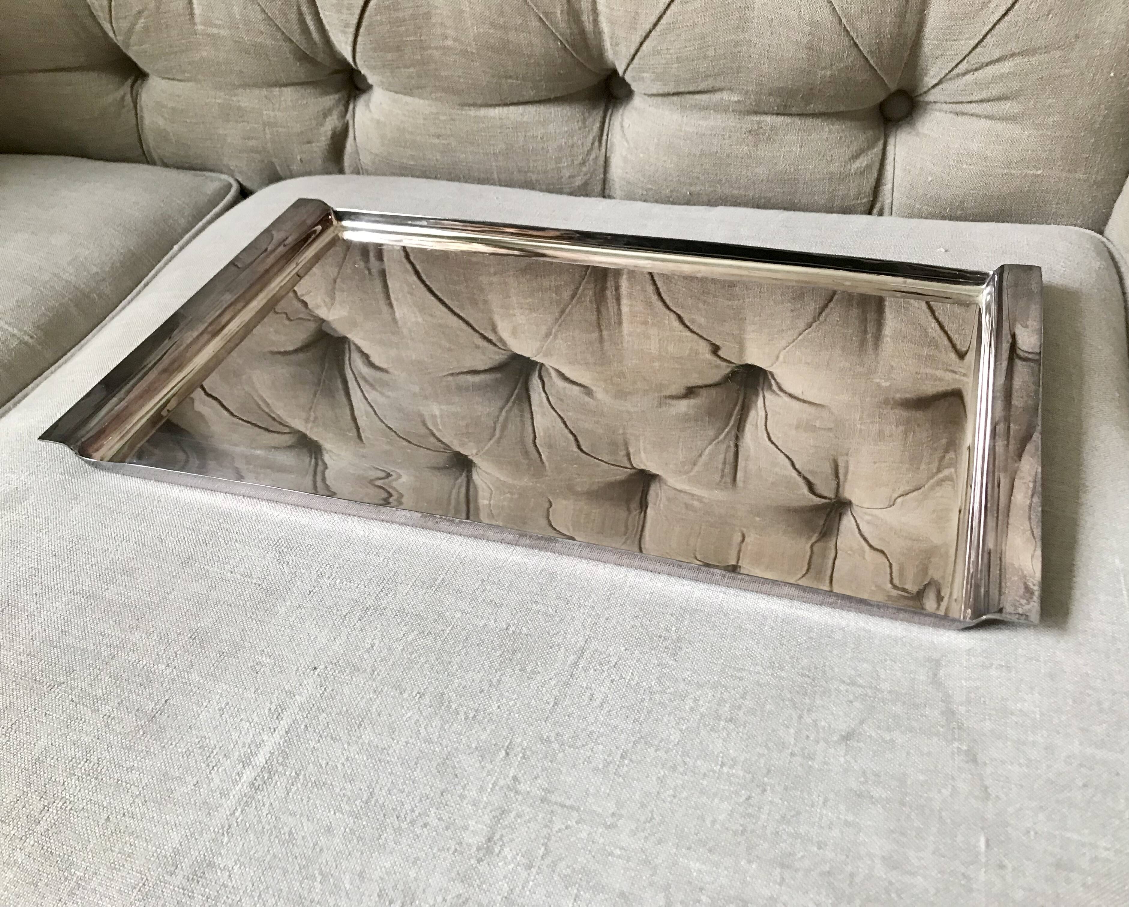 Paola navone silver metal tray for egizia