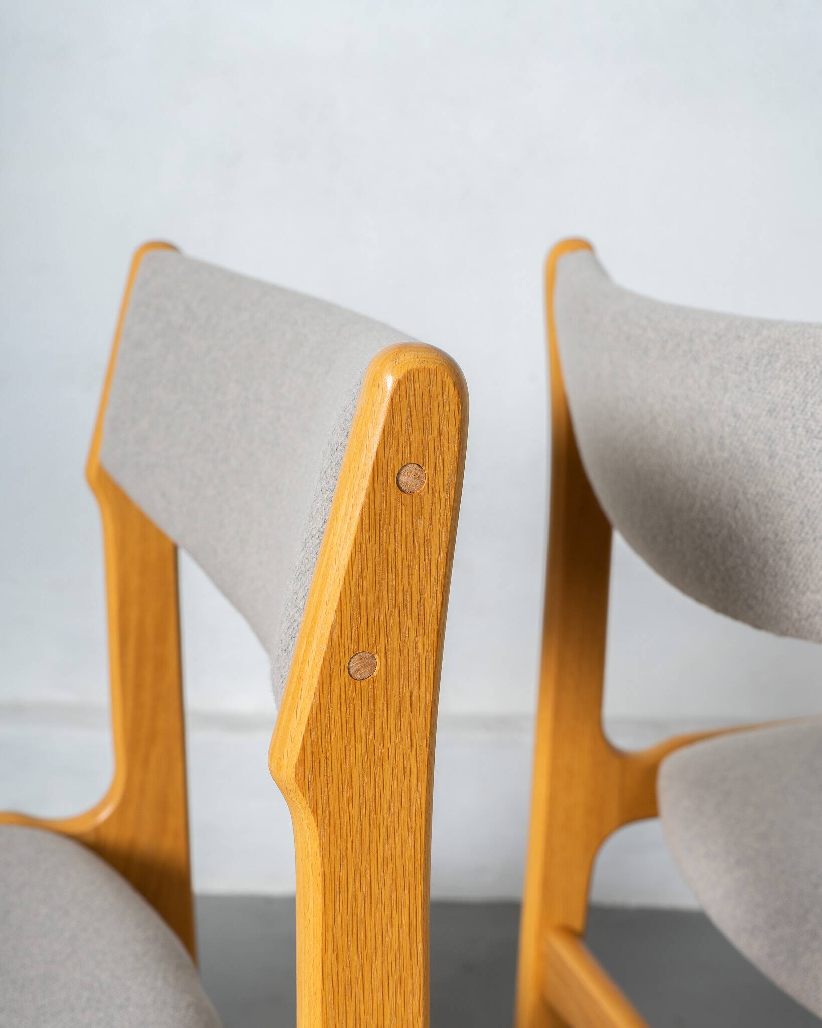 Set of 2 Danish Chairs by Erik Buch made of Oak