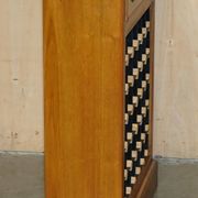 Flamed walnut sideboard for 36 bottles with drawer