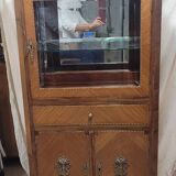 Louis XV style display case in marquetry
