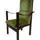 Vintage armchair solid wenge design 60s leather armrests design