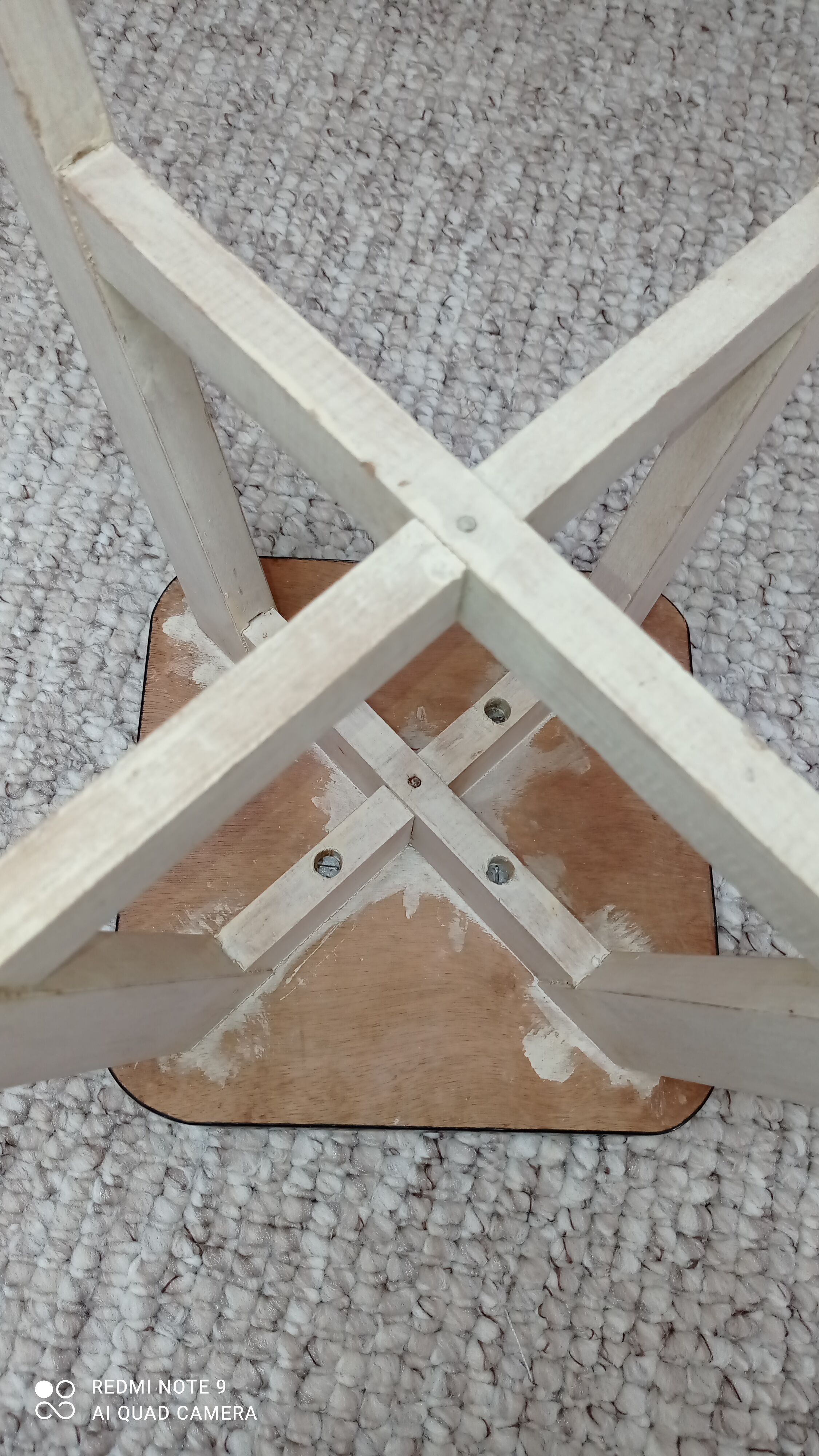 Wooden stool and formica