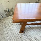 Aranjou farmhouse table in blond elm, 1950s