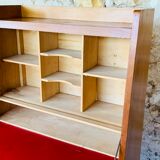 Vintage secretary on feet compass Scandinavian style, circa 50's