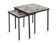 Mado jolain suite of two nesting tables ceramic and metal h : 42 l : 41 p : 41 cm