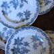 A set of 5 flat plates Chardon Bleu Terre de Fer Clairefontaine Righi