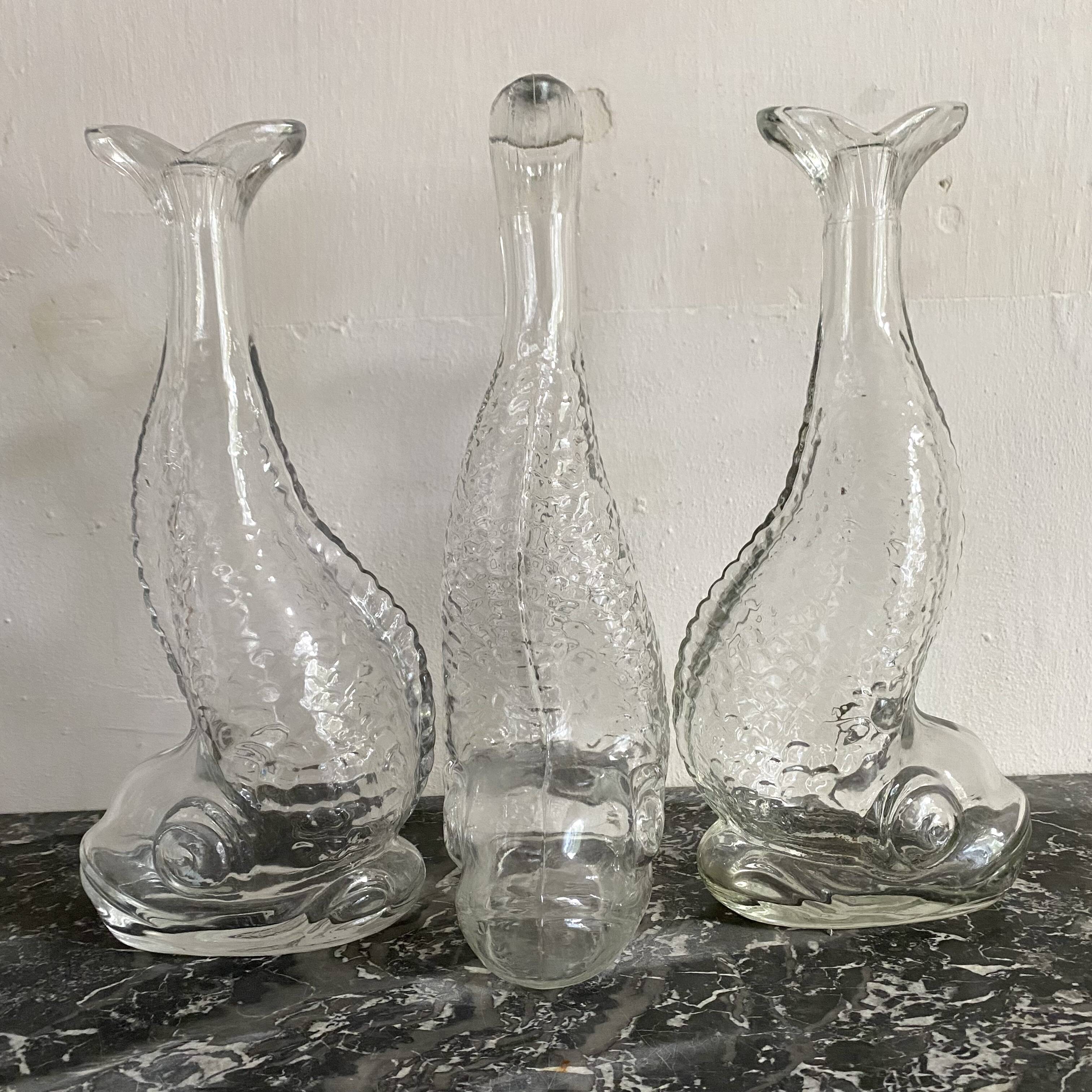 Glass fish carafe, 4 available