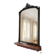 Large antique mirror from the Transition period, with a carved grey frame.