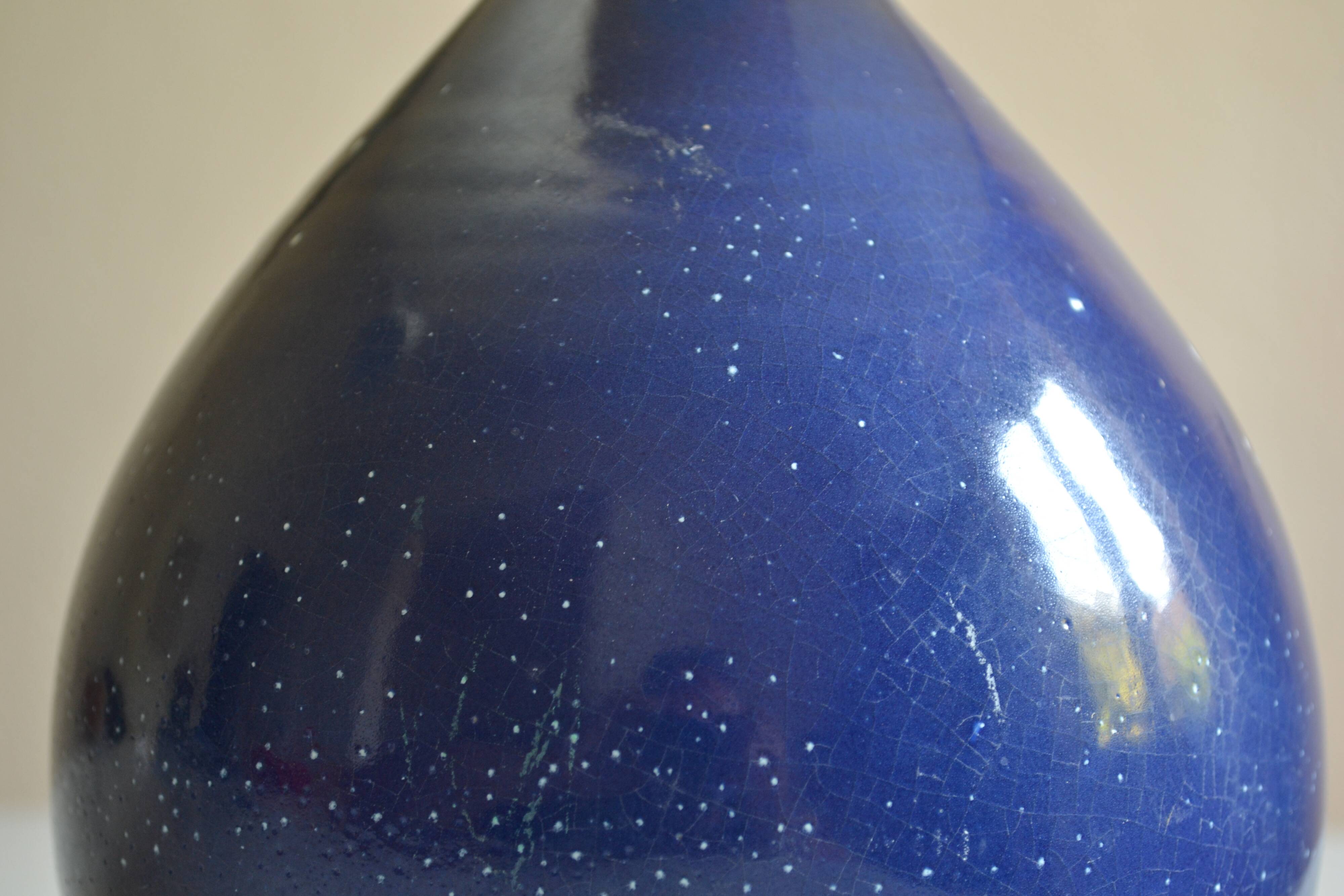 ceramic lamp base modernist France 1970