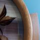 Round Art Deco plate, painted decoration signed, roses