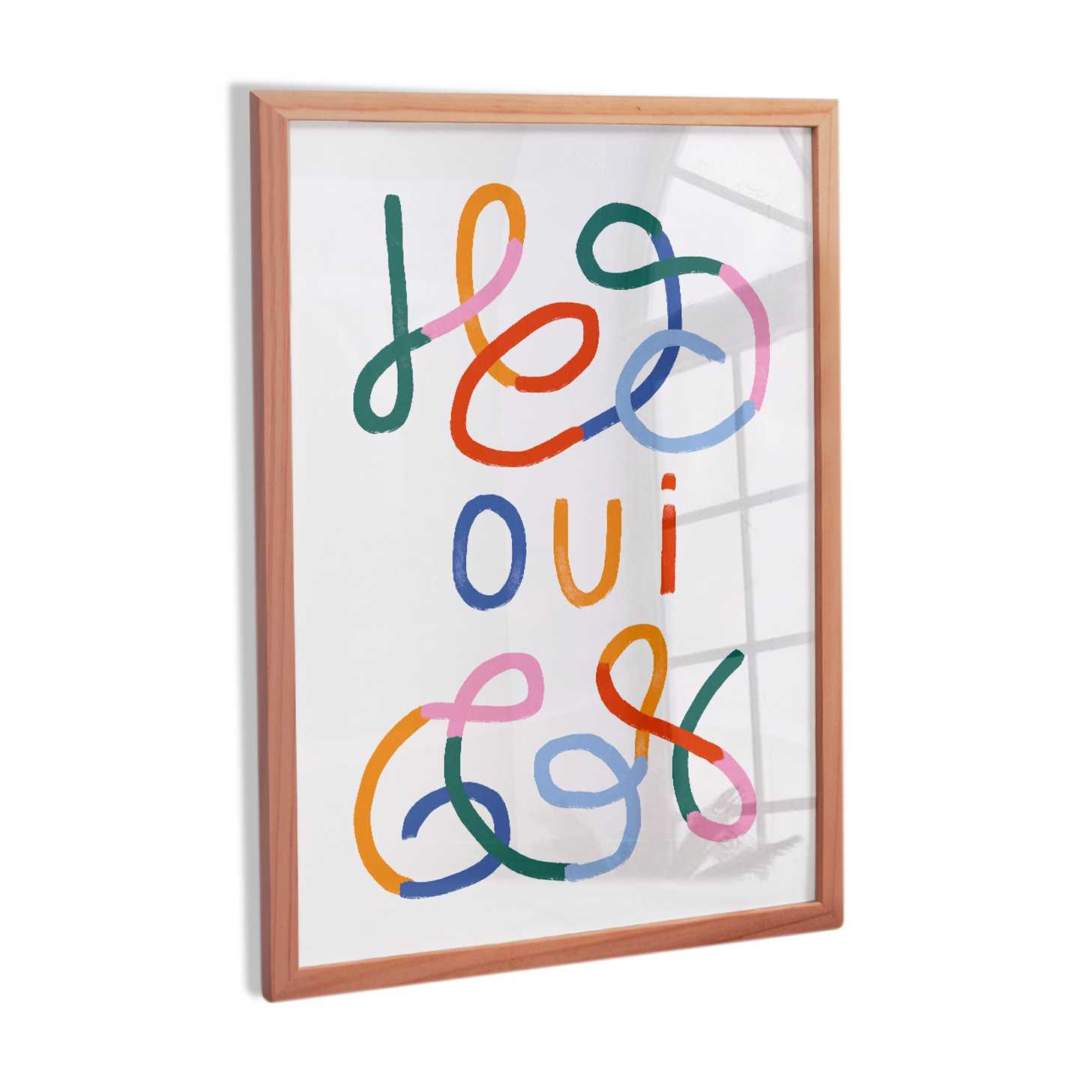 Wall poster Yes multicolor lines 30cm*40cm
