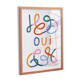 Wall poster Yes multicolor lines 30cm*40cm
