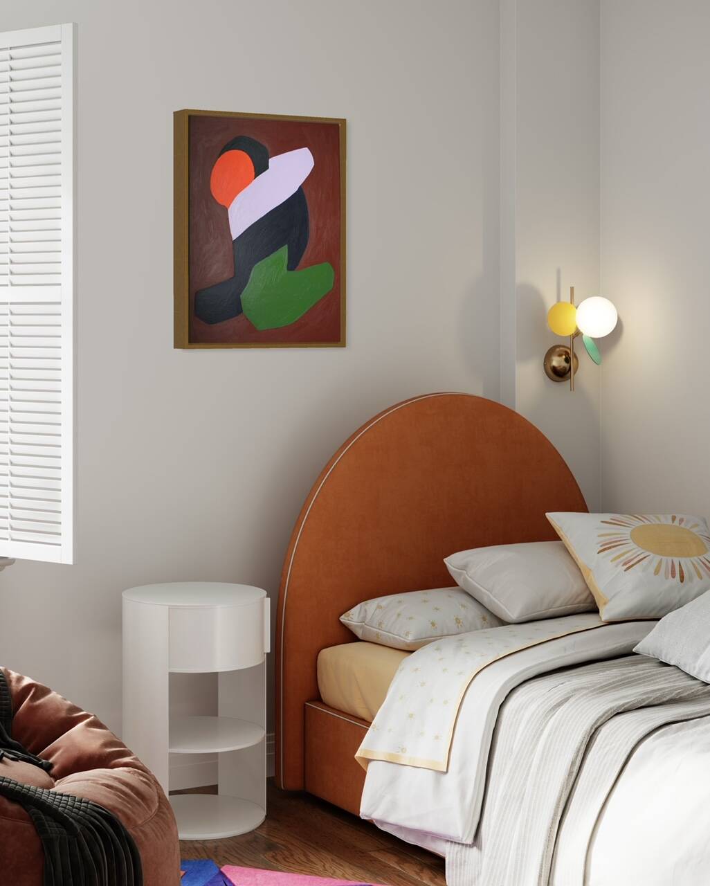 Lovers minimalist couple painting