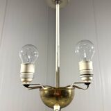 Austrian brass floor lamp pleated lampshade 1940-50’s