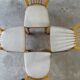 Lot de 4 chaises Baumann bistrot skaï beige 1970 chêne clair