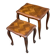2 tables gigognes Louis XV en chêne massif et marqueterie 1960